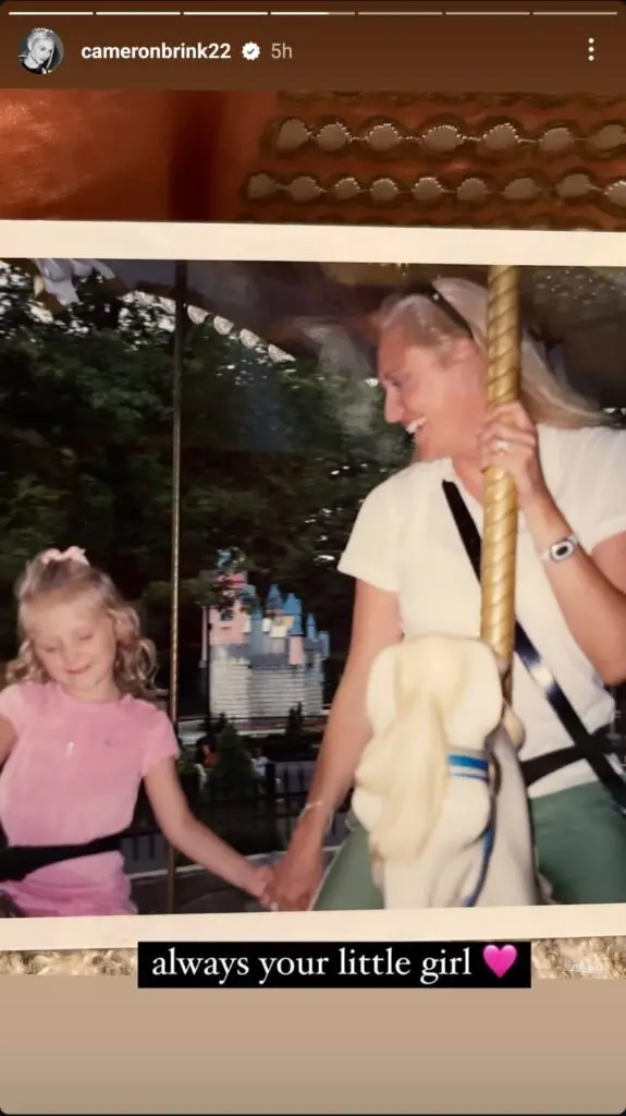 Cameron Brink with her mother 